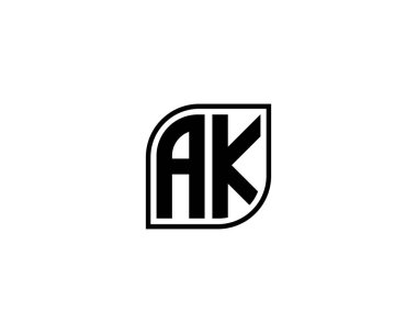 AK logo tasarım vektör şablonu. AK