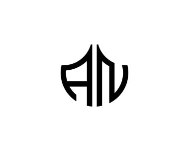 AN Logo tasarım vektör şablonu. Bir