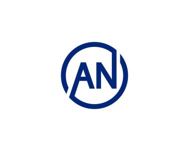 AN Logo tasarım vektör şablonu. Bir