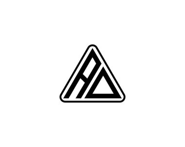 AO Logo tasarım vektör şablonu. AO