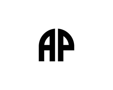 AP logo tasarım vektör şablonu. AP