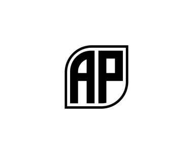 AP logo tasarım vektör şablonu. AP