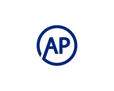 AP logo tasarım vektör şablonu. AP
