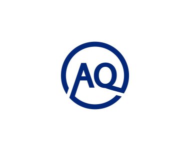 AQ logo tasarım vektör şablonu. AQ