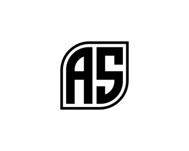 AS logo tasarım vektör şablonu. Farklı