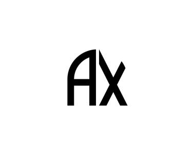 AX Logo design vector template. AX clipart