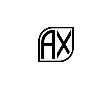 AX logo tasarım vektör şablonu. AX