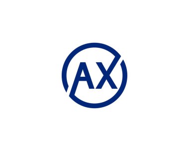 AX logo tasarım vektör şablonu. AX