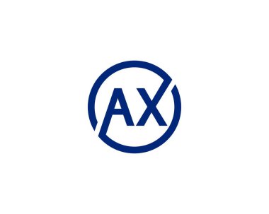 AX Logo design vector template. AX clipart