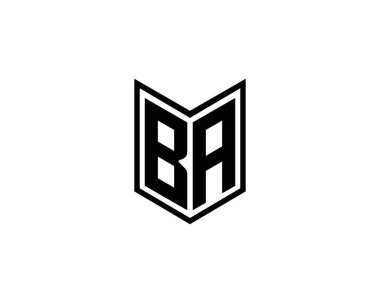 BA logo tasarım vektör şablonu. BA