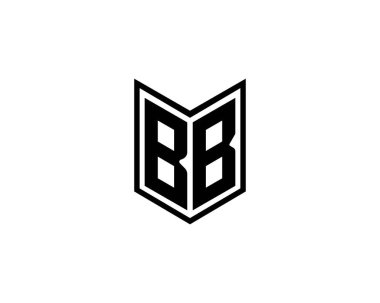 BB Logo tasarım vektör şablonu. BB