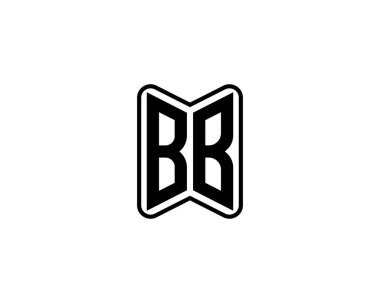 BB Logo tasarım vektör şablonu. BB
