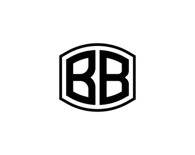 BB Logo tasarım vektör şablonu. BB