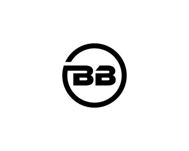 BB Logo tasarım vektör şablonu. BB