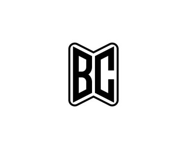 BC logo tasarım vektör şablonu. BC