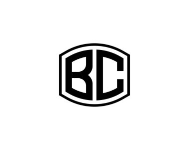 BC logo tasarım vektör şablonu. BC