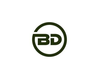 BD Logo tasarım vektör şablonu. BD