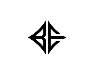 BE logo tasarım vektör şablonu. BE