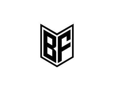 BF logo design vector template. BF clipart