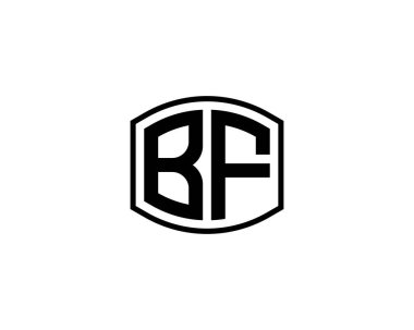 BF logo tasarım vektör şablonu. BF