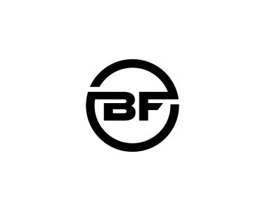 BF logo tasarım vektör şablonu. BF