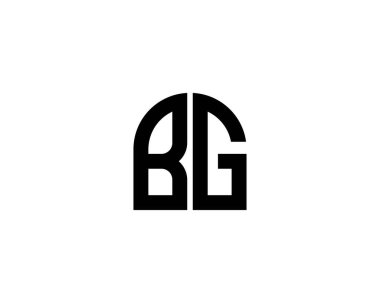 BG logo tasarım vektör şablonu. BG