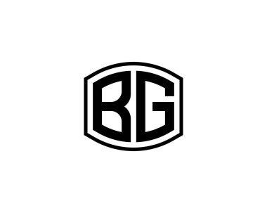 BG logo tasarım vektör şablonu. BG