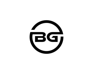 BG logo tasarım vektör şablonu. BG