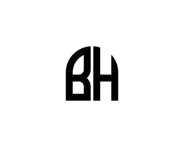 BH Logo tasarım vektör şablonu. BH