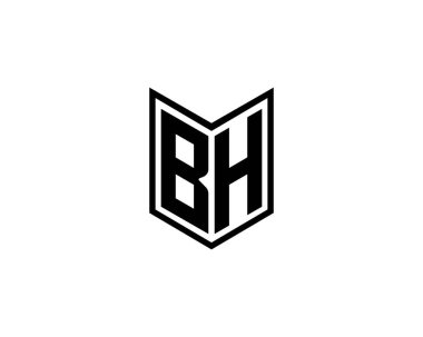 BH Logo tasarım vektör şablonu. BH