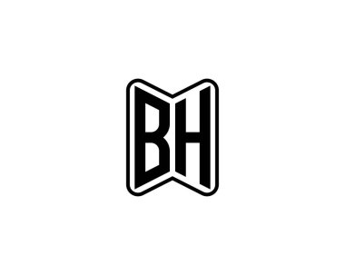 BH Logo tasarım vektör şablonu. BH