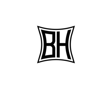 BH Logo tasarım vektör şablonu. BH