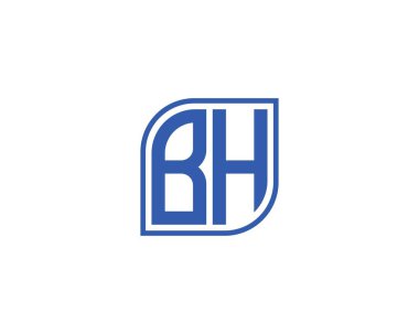 BH Logo tasarım vektör şablonu. BH