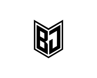 BJ logo tasarım vektör şablonu. BJ
