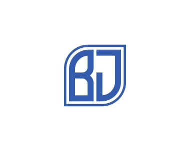BJ logo tasarım vektör şablonu. BJ