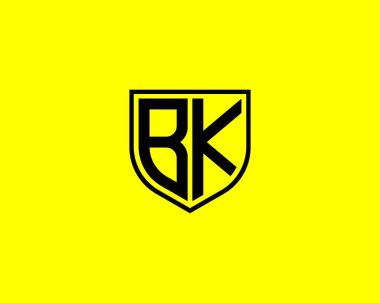 BK logo tasarım vektör şablonu. BK