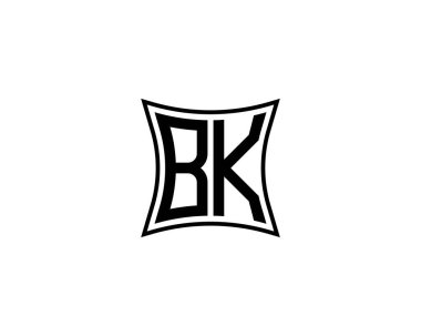 BK logo tasarım vektör şablonu. BK