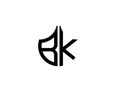 BK logo tasarım vektör şablonu. BK