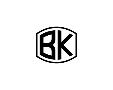 BK logo tasarım vektör şablonu. BK