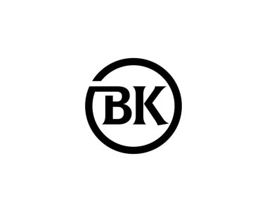BK logo tasarım vektör şablonu. BK