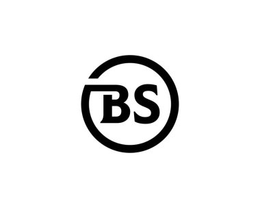 BS logo tasarım vektör şablonu. BS