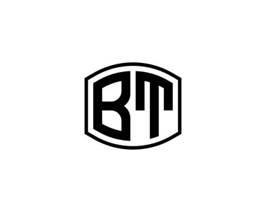 BT Logo tasarım vektör şablonu. BT