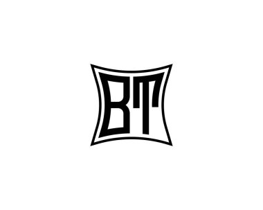 BT Logo tasarım vektör şablonu. BT