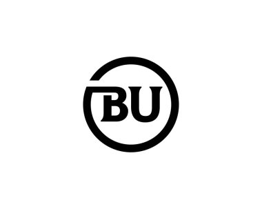 BU Logo tasarım vektör şablonu. BU