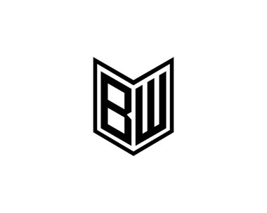 BW logo tasarım vektör şablonu. BW