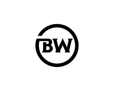 BW logo tasarım vektör şablonu. BW