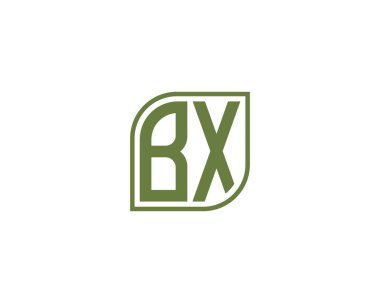 BX Logo tasarım vektör şablonu. BX