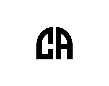 CA logo tasarım vektör şablonu. CA