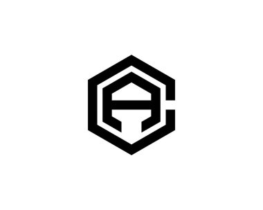 CA AC Logo tasarım vektör şablonu.