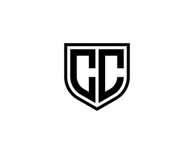 CC logo tasarım vektör şablonu. CC